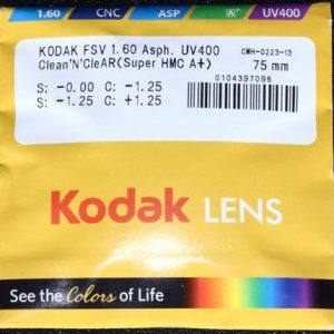 Tròng kính Kodak 1.60
